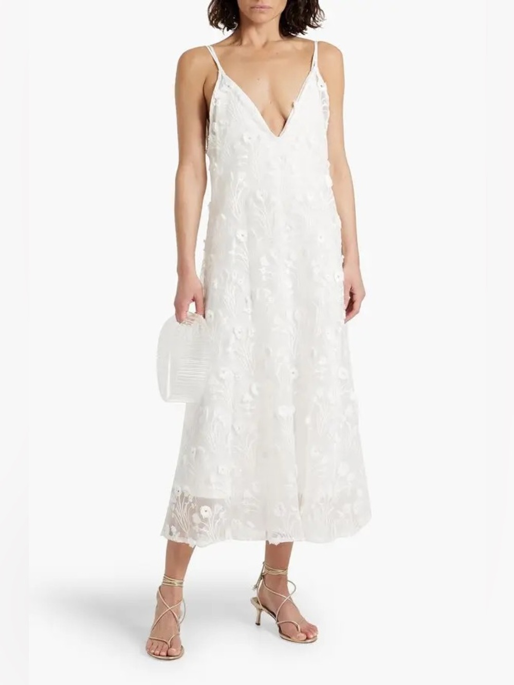 NEW with tag AGUA BY AGUA BENDITA HIERBALUISA DIENTE DE LEON ORGANZA MAXI DRESS